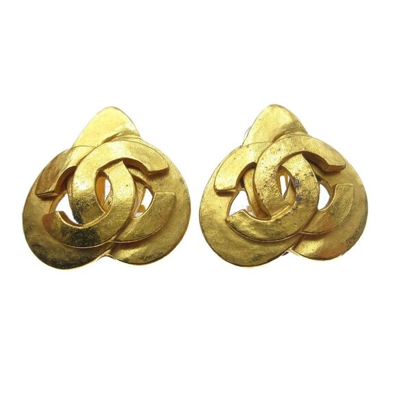 Chanel Heart Earrings Clip-On Gold 97P 68060 - Picture 1 of 5